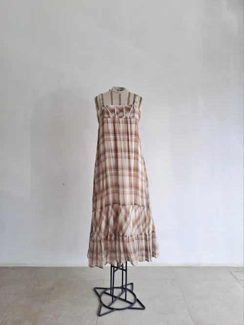 Chequered Flowy Dress