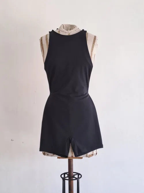 Black Short Slip Jumpsuit