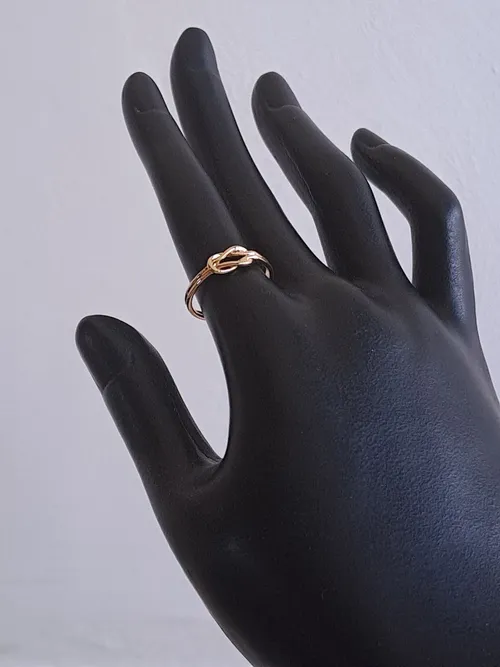 Tie Knot Gold Ring