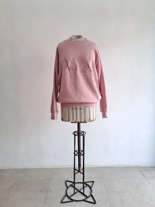 Pale Pink Sweater With Embroidery