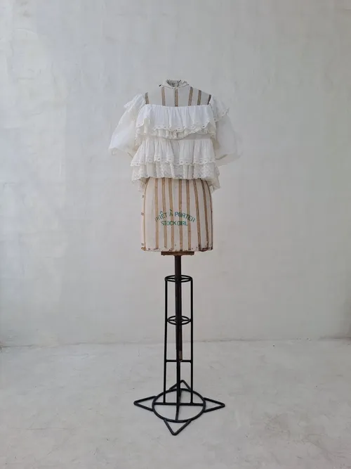 Innika Choo Ivory Ruffles Top with Bow Back