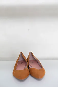 Ochre Yellow Suede Flat