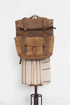 Vintage Style Leather Back Pack