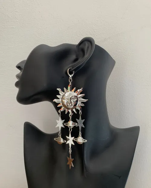 Astrological Earrings Silver