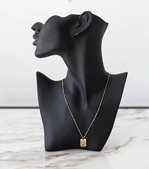 Thin Gold Chain with Tarot Card Pendant