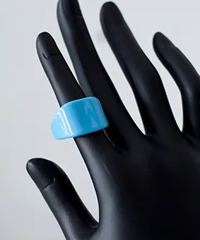Blue Sculptural Ring