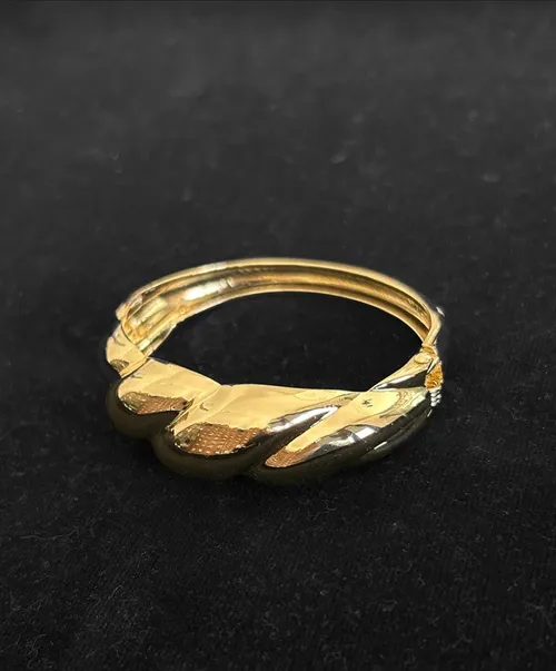 Sculpted Cable Gold Bangle