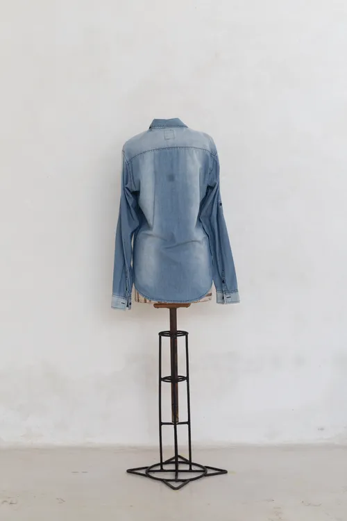  Faded Stonewashed Denim Shirt