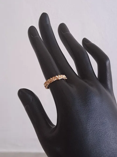 Small Gold Chunky Ring With Design