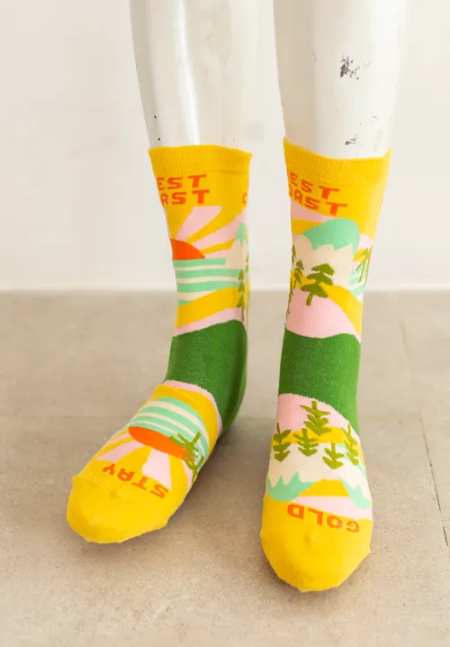 Yellow Graphic Socks