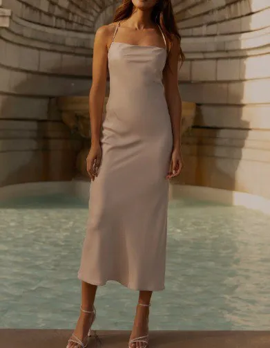Nude Midi Dress