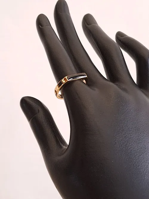 Thin Black Gemstone Ring