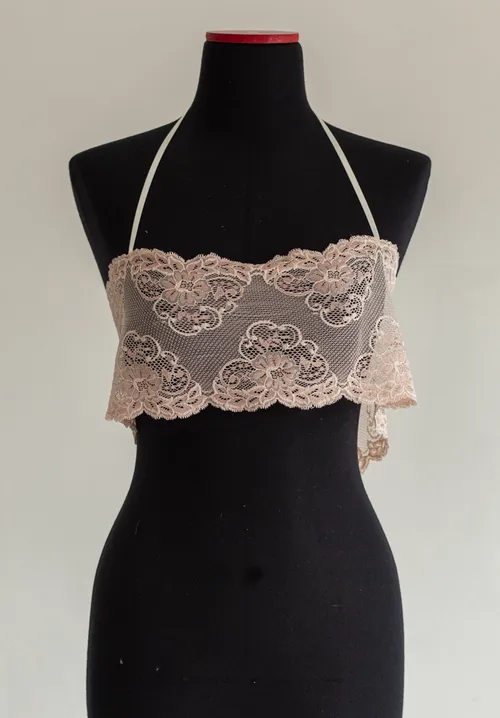 Pale Pink Lace Bra