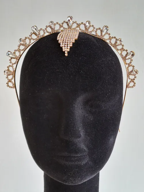 Hairband style Crown with White Rhinestons