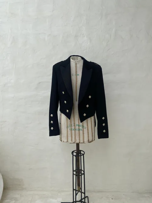 Men's Antique Hunting Black Jacket