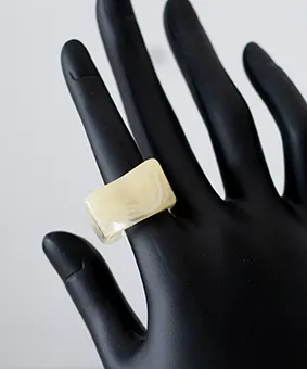 Off White Sculptural Ring