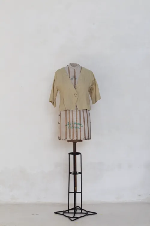 Beige Short Sleeved Jacket