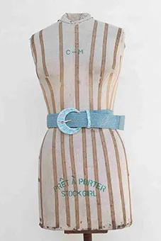 Light Blue Belt with Round Buckle