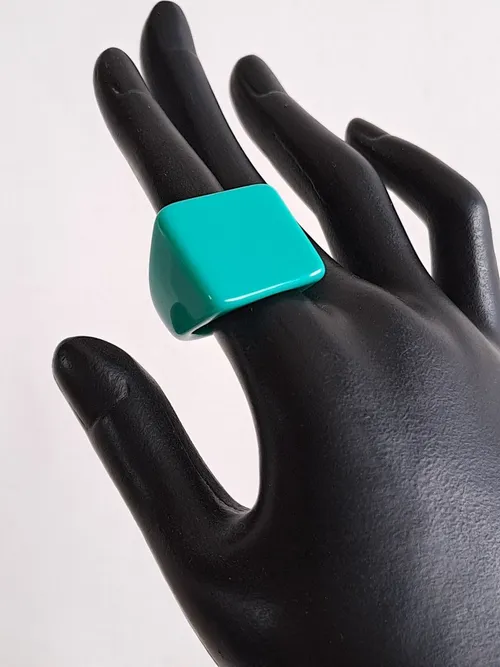 Teal Sculptural Ring