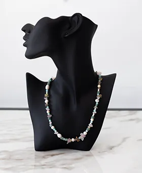 River Pearl and Small Gemstones Necklace