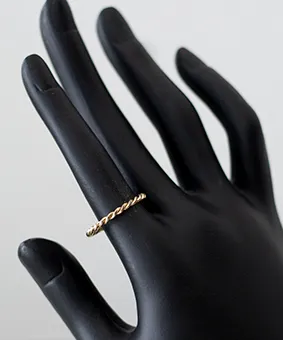 Gold Ring with Braided Band
