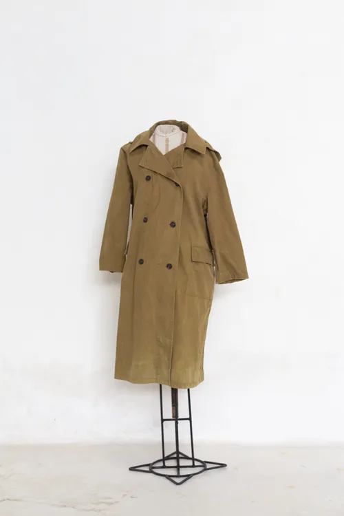 Oversized khaki coat