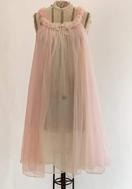 Pink Sheer Vintage Night Gown