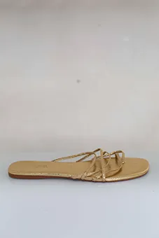 Gold Strappy Sandals