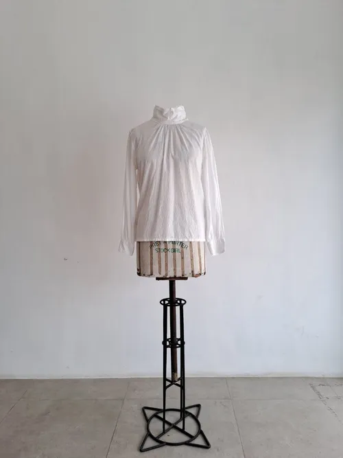 White Turtleneck Blouse