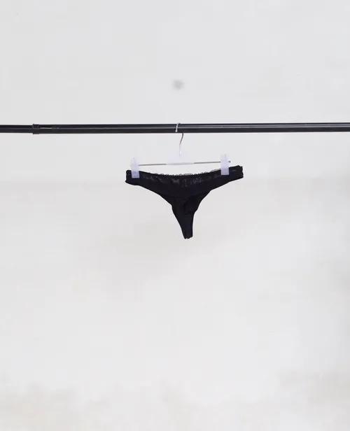 Black Lace G-string Panties