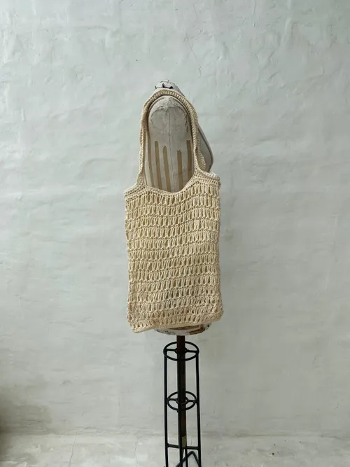 Crochet Beige Bag