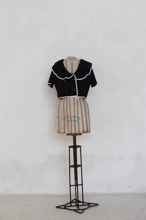 Black Sailor Style Top