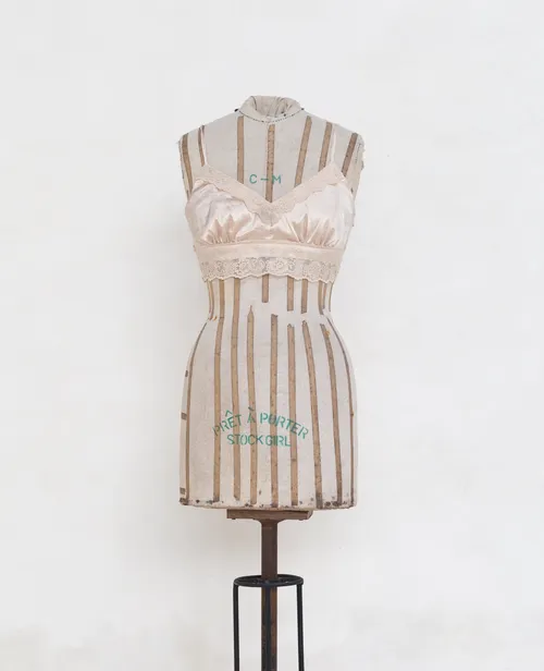 Beige Satin and Lace Bralette