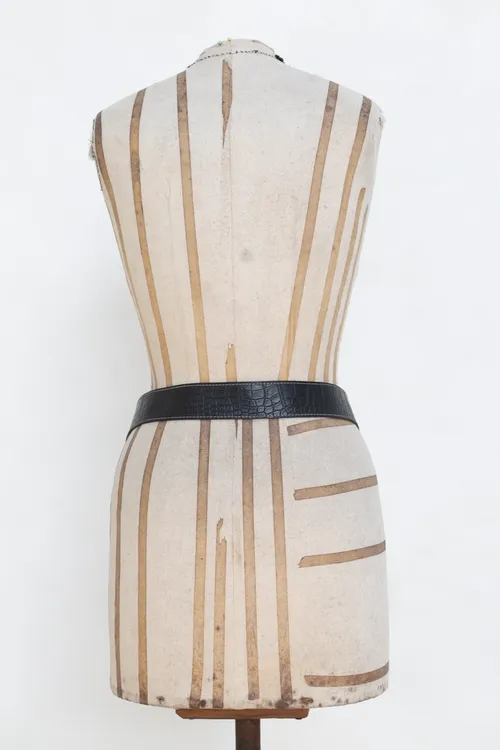 Black  Belt with Snake Scale Pattern