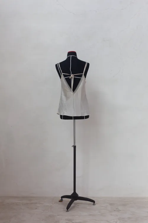 Cream Silk and Lace Camisole