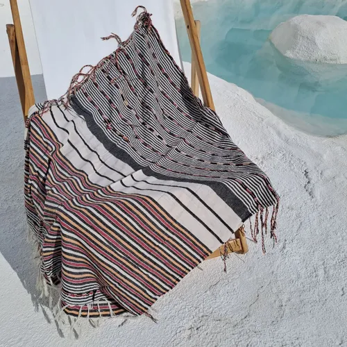 BW Orange Red Stripe Sarong