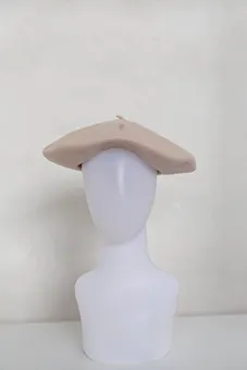 Beige Wool Beret