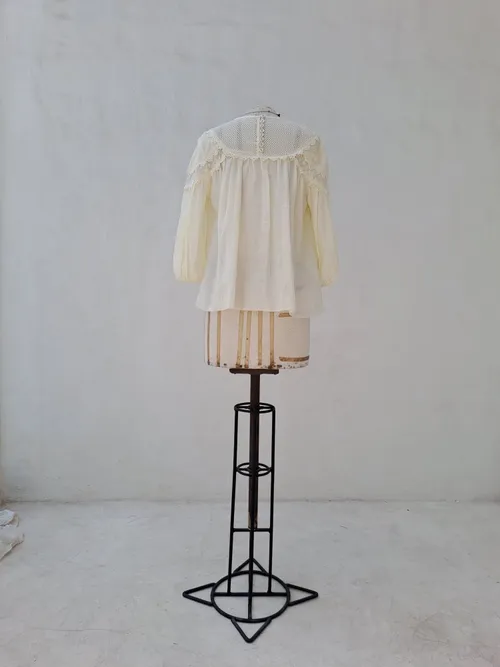 Innika Choo Pale Yellow Edwardian Lace Top