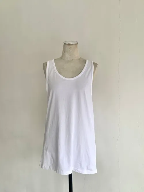 Men's White Singlet