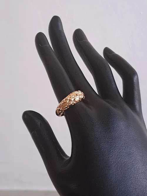 Chunky Scratch Gold Ring