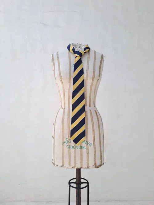 Men's Blue and Yellow Tie