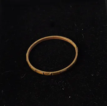 Gold and Black Bangle Bracelet