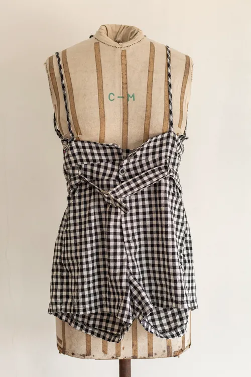 Black and White Chequered Romper