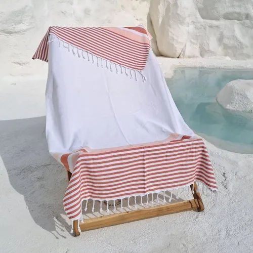 Pink White Stripe Sarong