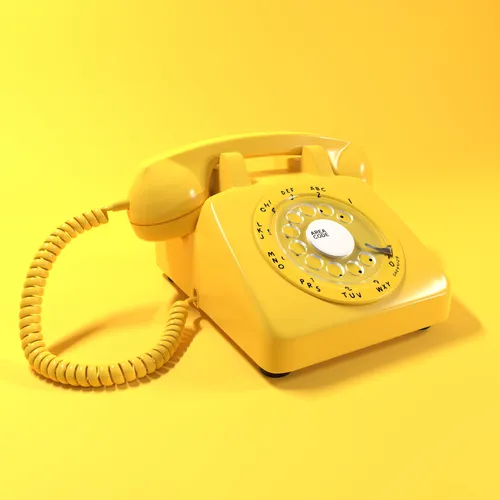 Vintage Rotary Yellow Telephone