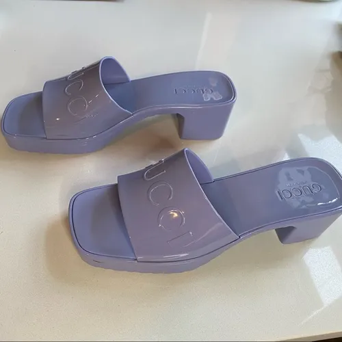 Gucci Lilac Jelly Heels