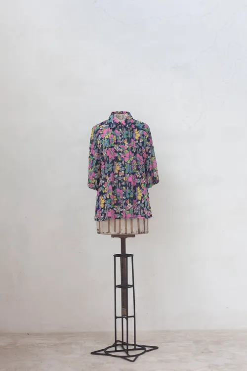 Button Down Shirt with Floral Pattern