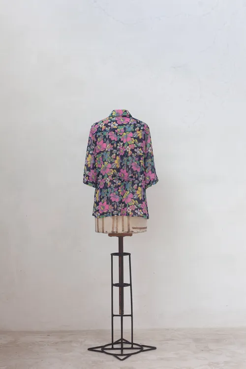 Button Down Shirt with Floral Pattern