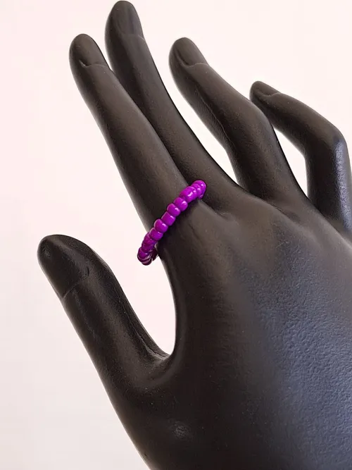 Purple Beads Ring