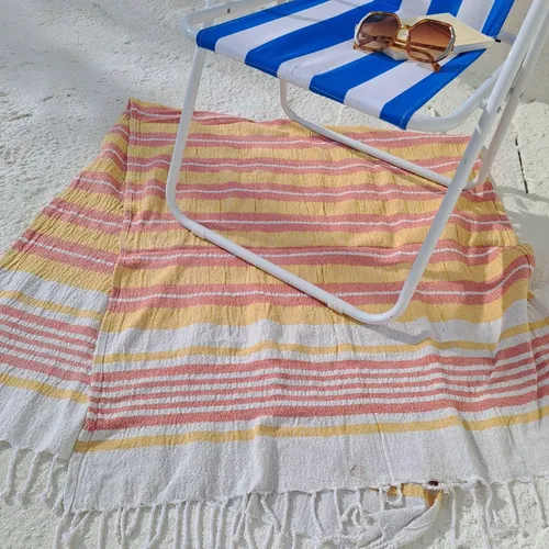 Orange Salmon Stripe Sarong